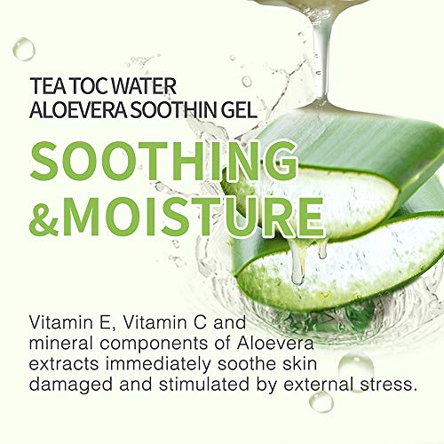 image for a;t fox TEATOC Organic Aloe Vera Gel | 100% Pure Aloe With 99.9% Real 