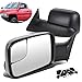 SCITOO Driver and Passenger Manual Side Tow Mirrors 7x10 Flip-Up with Mounting Brackets Replacement fit Dodge Pickup Truck 55156335AD 55156334AD