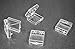 12 Clear Plastic Bead Box Containers - HINGED - 1 1/4