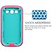 Tekcoo Galaxy S3 Case, [Troyal Series] [Pink/Blue] Hybrid Shock Absorbing Shock Dust Dirt Proof Defender Rugged Full Body Hard Case Cover Shell for Samsung Galaxy S3 S III I9300 GS3 All Carriers