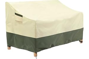 GGB Patio Furniture Covers Waterproof, Outdoor Sofa Couch Cover 600D Heavy Duty, Patio Loveseat Cover Fits up to 58 x 32.7 x 33 inches (Small - 58''W x 32.7''D x 33''H)