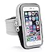 Chnano Running Armband iPhone 6 Armband Running Cell Phone Holder Case WorkoutArm Band Arm Bag Pouch Strap with Zipper Exercise for iPhone 6 6S iPod Touch - Black