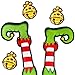 Bigtime Signs XL Reflective Christmas Car Elf Legs Magnet Set - 5-Piece Magnetic Christmas Decorations for Cars with Jingle Bells - Fun Automotive Decor for The Holidays - Magnetic Elf Legs and Bells