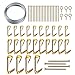 COTODO Picture Hanging Kit Includes Hooks, Nails,and Picture Hanging Wire 55pcs