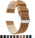 BARTON Quick Release - Top Grain Leather Watch Band Strap - Choice of Color & Width (18mm, 20mm or 22mm)
