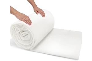 48 x 5 Yards Dacron Upholstery Batting, Polyester Fiber Fill for Cushions, Quilts and DIY Craft Projects, Soft Padding Materi