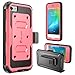 i-Blason Armorbox Case Designed for iPod Touch 7/6/5, Full Body Case with Built-in Screen Protector for Apple iPod Touch 5th/6th/7th Generation, Pink
