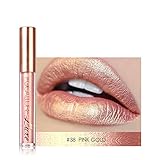 Sky Lipsticks MEIQING Women Glitter Waterproof Long Lasting Lip Gloss Bold Vivid Colorful Lipgloss Nude Glitter Shimmer Lipstick Lip Kit (#38)