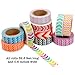 Piokio 10 Rolls 33FT Chevron Washi Tape Collection DIY Sticker Masking Paper For Art Planners, Decorating, Scrapbooking
