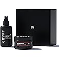 CRVFT Hair Clay 2.8oz + Sea Salt Spray 6oz Men's Bundle - Medium + Light Hold - Matte + Natural Finish - Volume + Texture + Prestyler - Stylist Approved - Scented