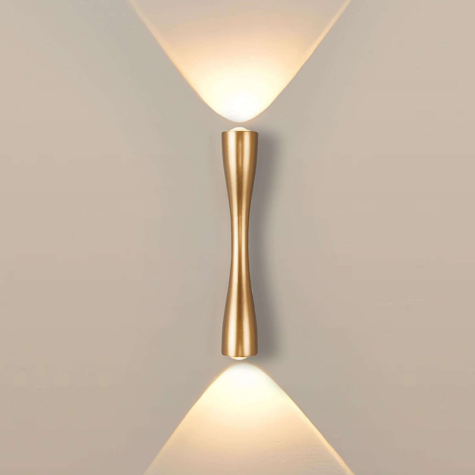 YOOCHUENG Up Down Wall Lights Indoor,Gold LED Wall Lamp,Modern Creative Sconce for Hallway Staircase Bathroom Porch Bedroom (Warm Light,24cm) — image 1