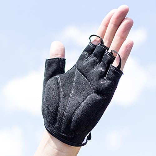 Cycling Gloves Mountain Bike Gloves Road Racing Bicycle Gloves for Biking, Mountain Biking, Riding, Gym, Sports, Foam Padded Breathable Half Finger Gloves, Men Women Work Gloves Blue Small