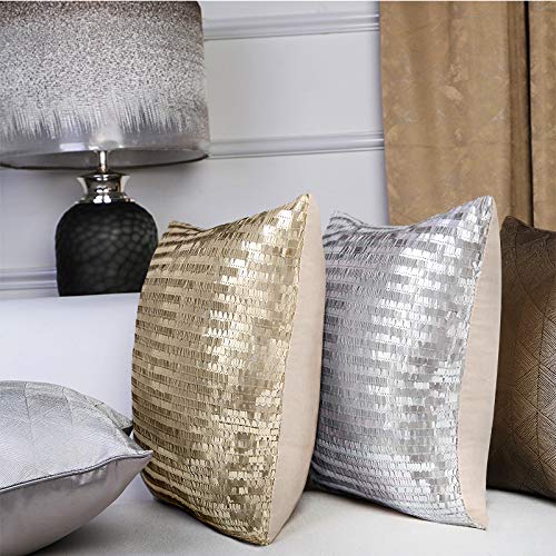 silver sparkle cushions