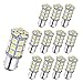 YINTATECH 12x BA15D 1076 LED Light Bulbs White for Car RV Trailer Motorhome Camper Tail Marine Boat 1004 1142 1130 1176 Super Bright, 12V DC, 5050 27SMD