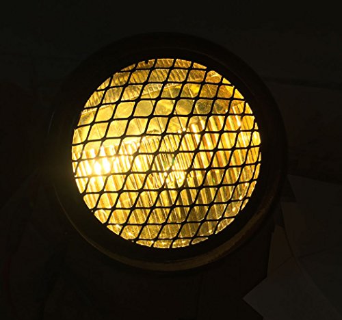TASWK 6.5" Motorcycle Headlight w/Grille for Bobber Cafe Racer Cruiser Vintage Style (Amber Lens)