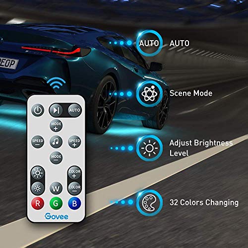 Govee Under Lights for Cars, Dimmable RGB Exterior Car LED Lights with 32 Colors, 7 Scene Modes and Music Mode, 2 Lines… - Image 2
