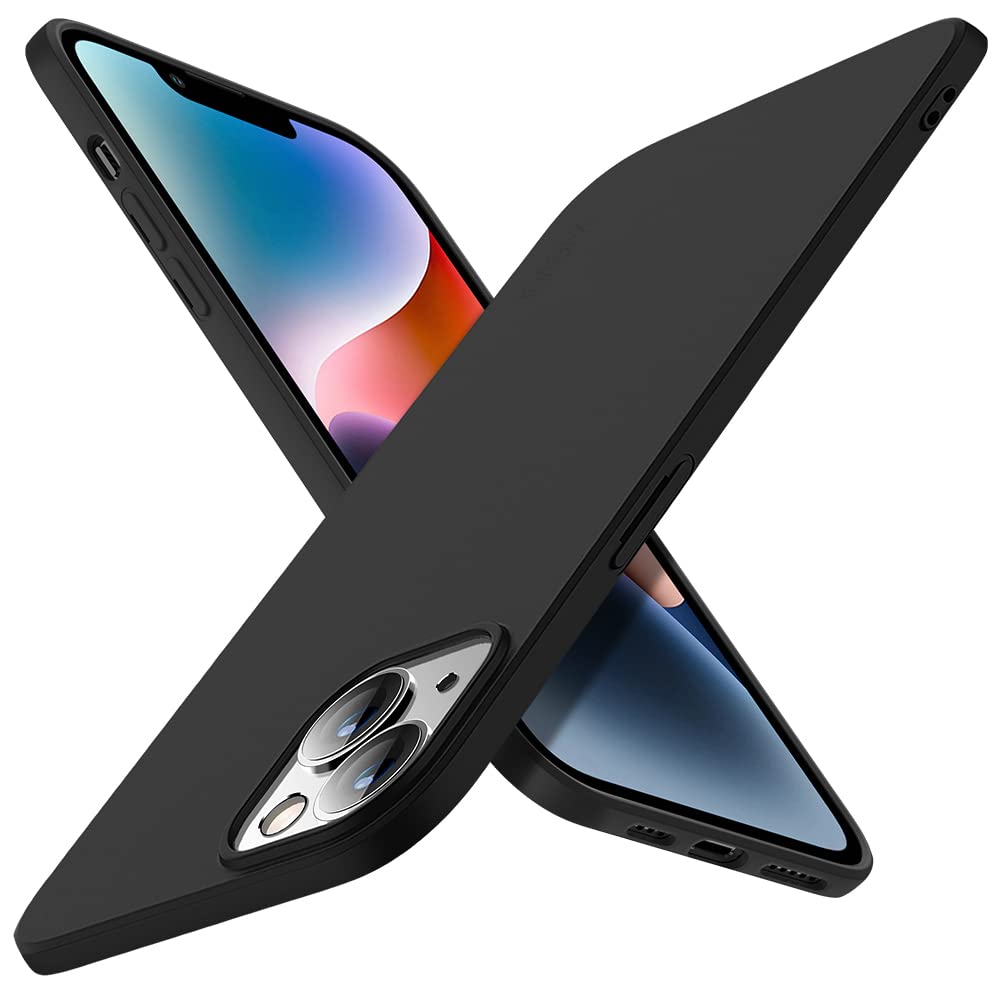 X-level for iPhone 14 Case, Ultra Thin [Guardian Serie] Slim Fit Soft Flexible TPU Bumper Matte Finish Lightweight Anti-Scratch Protective Phone Cover Compatible with iPhone 14 6.1'' - Black — image 1
