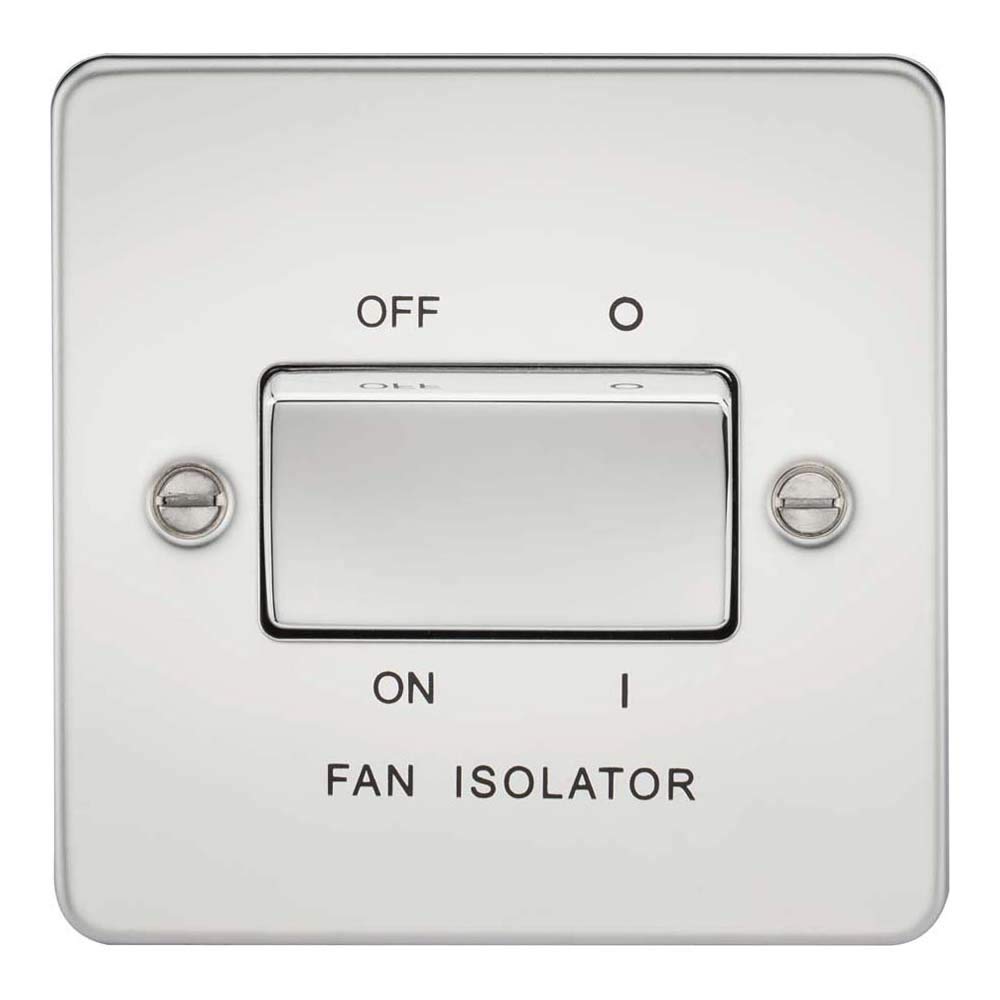 Knightsbridge FP1100PC Flat Plate Fan Isolator Switch, Polished Chrome, 3 Pole, 10AX โ image 1