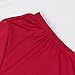 Womens Sexy Plus Size One shoulder Long Sleeve High Slits Maxi Dress,Red,XX-Large