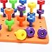 Putars Cute 30PCS Peg Board Set Montessori Therapy Fine Motor Toy for Toddlers Pegboard