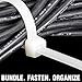 Cambridge ZipIts Nylon 6/6 UL Listed Cable Ties 11-in 75 Lb Tensile Strength Standard Duty Self Locking UV Resistant Black Zip Ties, 1,000 Pack, Contractor Quality and Strength