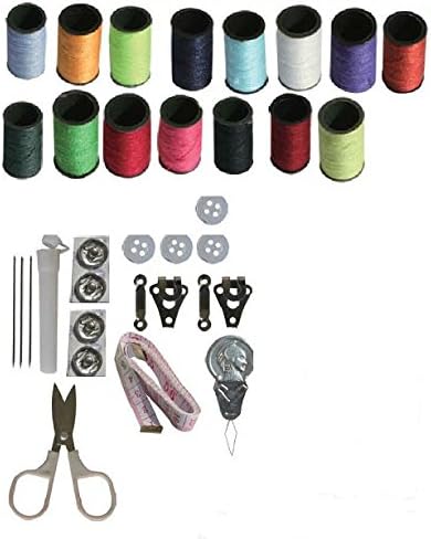Sewing Kit Repair Travel Thread Spool Needle Measure Tape Pins Scissor Button Thread Pin Sewing Kit Supplies Set Simple 1 Sets of 31pcs