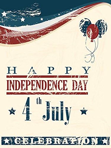 Adele728 American Flag Independence Day Vintage 5ft x 6.5 ft Photography Background Collapsible Photo Backdrops