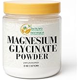 Herbs Botanica Magnesium Glycinate Powder 8 oz Unflavored Powdered Magnesium Glycinate for Smooth Mixing in Water, Juices, or DIY Recipes Fine Texture, No Fillers
