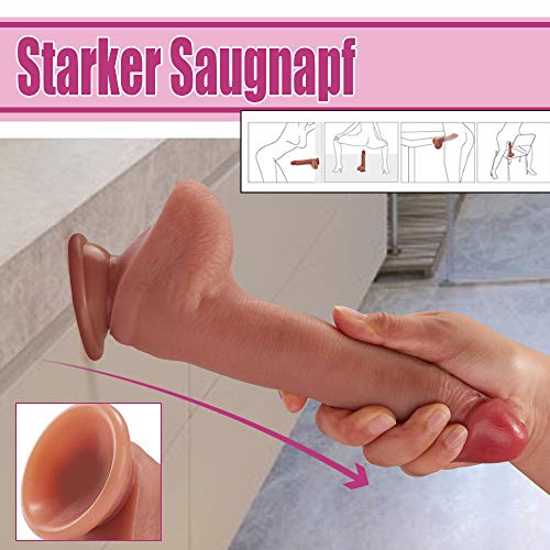 Realistischer Dildo Vibratoren für sie Mit Besondere Drehung Vibration und Heizfunktion G-Punkt Vibratoren Fernbedienung mit 10 Frequenzmodi Moruioy Silkon Dildos Sexspizeug für Frauen und Paare