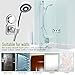Wingogo Vacuum Suction Cup Shower Head Holder- Adjustable Shower Head Shower Head Bracket Shower Stand Mount Wall Holder Shower Clip Reusable With Adhesive Sucking Disc for Bathroom Accessories