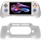 Ergonomic Hand Grip Cover Case for Retroid Pocket 6, Enhance Hand Feel Handle Modified Grip Stand Holder Protective Shell for RP6 Handheld Game Control Protective Cover (Translucent White)