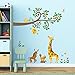 DECOWALL DW-1512N Scroll Branches and Animals Kids Wall Decals Wall Stickers Peel and Stick Removable Wall Stickers for Kids Nursery Bedroom Living Room