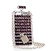 KAMIER TPU Perfume Bottle Diamond Case with Pearl Chain for iPhone 6 / 6S - Purple