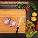 Large & Extra-Thick Bamboo Cutting Boards For Kitchen with Juice Groove-VUMM Organic Heavy Duty Chopping Board for Meat/Vegetables Fruits Serving Tray, Butcher Block, Carving Board, BPA Free