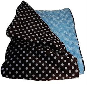 Amazon.com: Cozy Light Blue and Black and White Polka Dot ...