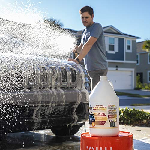 Sheiner's Premium Car Wash Soap and Car Shampoo - No Towel Dry Spot Free Cleaning - Compatible with Car Wash Sprayer Machines - 1 Gallon Concentrated Formula Makes Up to 64 Gallons - Thumbnail 4