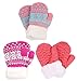 Arctic Paw Winter Gloves for Kids Toddler Mittens Girls Gloves 3 Pairs Kids Gloves Winter Knit Mittens, Hot Pink+Fair Isle/Hot Pink+Fair Isle/Bubblegum