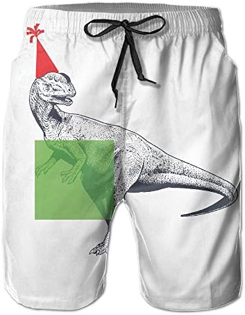 Dinosaur Birthday Men's Beach Shorts Pants Casual Men's Home Shorts Pants Large