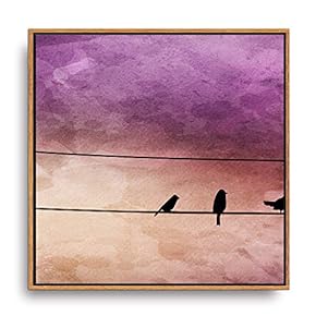 Framed Canvas Wall Art for Living Room, Bedroom Artistic Birds Canvas Prints for Modern Home Decoration Ready to Hang - 16"x16" inches