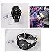 SINOBI Crystal Elegant Men's Women Black Quartz Leather Wrist Quartz Watch Gift SNB021