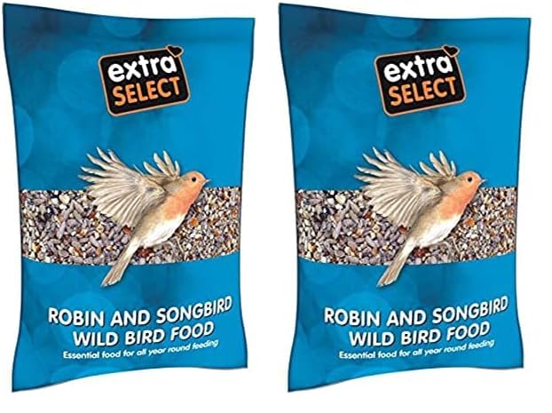 Extra Select Robin and Song Bird Feed Mix, 1 kg (Pack of 2)