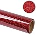RUSPEPA Glitter Heat Transfer Vinyl -Glitter Flake Design Great for T-Shirt, Garments Canvas Bags and Other Fabrics-19.5 X 12Inch-Red