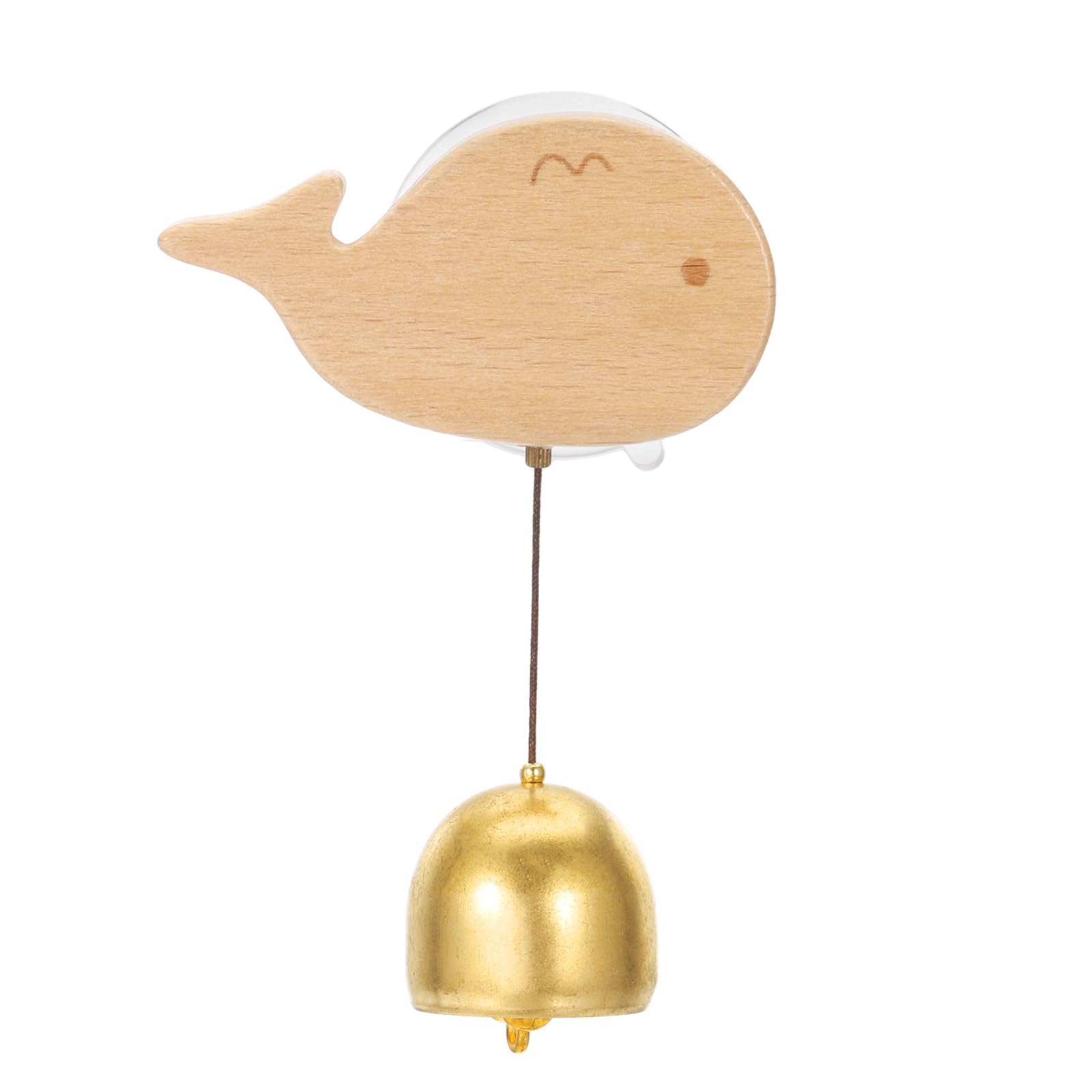 PATIKIL Shopkeepers Bell, Wood Door Chime Hanging Door Bell Jingle Bells Animal Metal Doorbell with Suction Cup for Door Opening Business When Entering Decoration,Whale