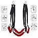 Indoor Sex Swing Hang Bondage Restraint Love Slings BDSM Sex Toy with Adjustable Straps for Adult Couples Flirting Play (Red,No Triangle Frame)