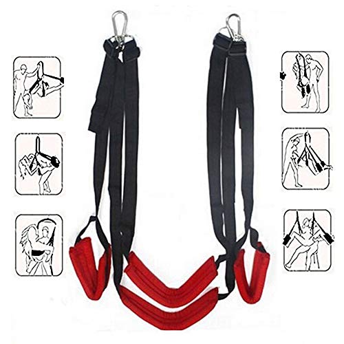 Sexbaby Adult Sex Swing Bondage Love Swing for Couples Fetish Restraint (Red)