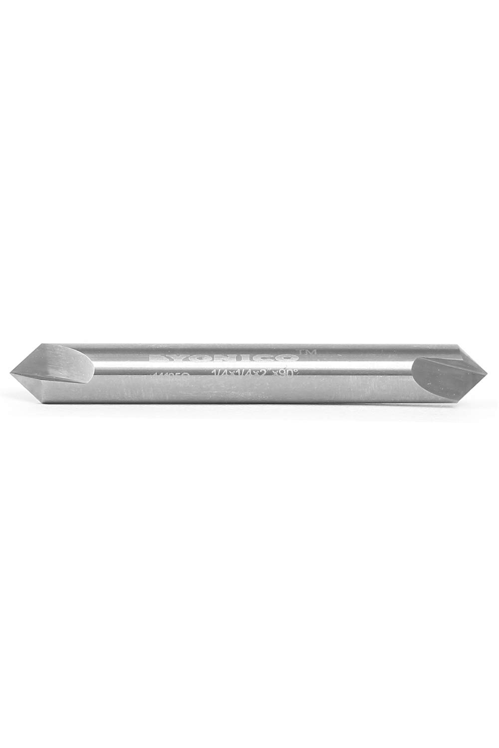 YONICO Solid Carbide V Groove Router Bit 90 Degree Double Ended 1/4-Inch Shank 14108q