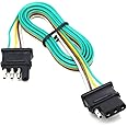 Anxingo Trailer Wire Extension, 60 inch 4 Pin Connector Hitch Light Trailer Wiring Harness Extender for LED Tailgate Light Ba