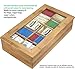 Estilo Tea Box Organizer, Premium Bamboo Tea Bag Storage Box with 10 Compartments, Storage Bin for Kitchen Cabinets, Countertops, Pantry