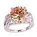 Psiroy 925 Sterling Silver Created Morganite Filled Solitaire Promise Ring Size 8