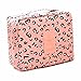 L&FY Cosmetic Makeup Bag Toiletry Travel Kit Organizer (Pink Leopard Print)